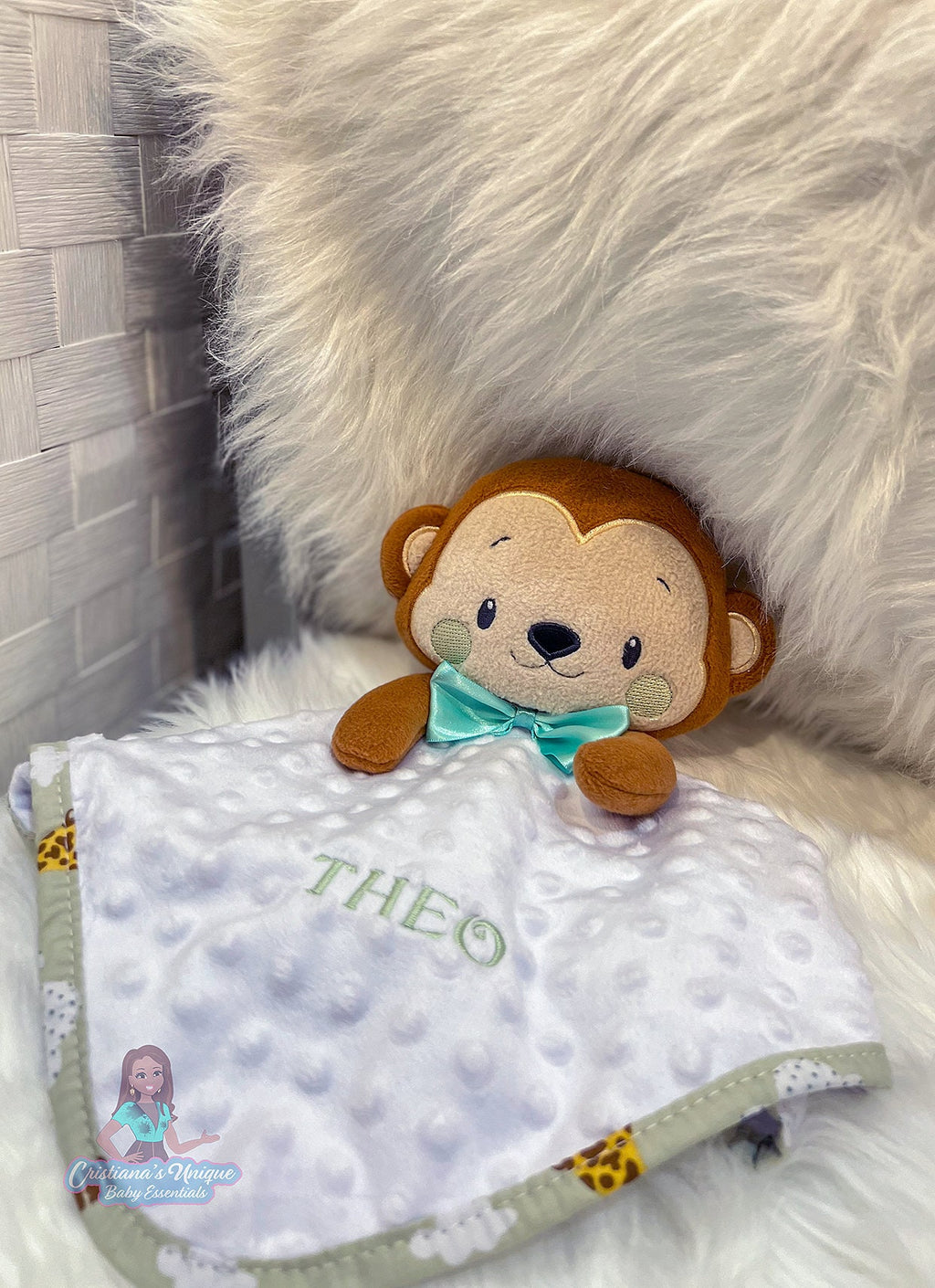 Little Monkey Baby Blanket