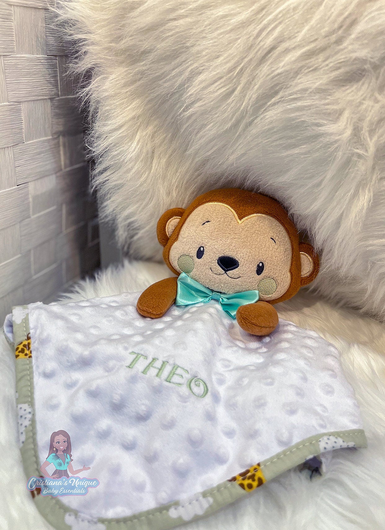Little Monkey Baby Blanket