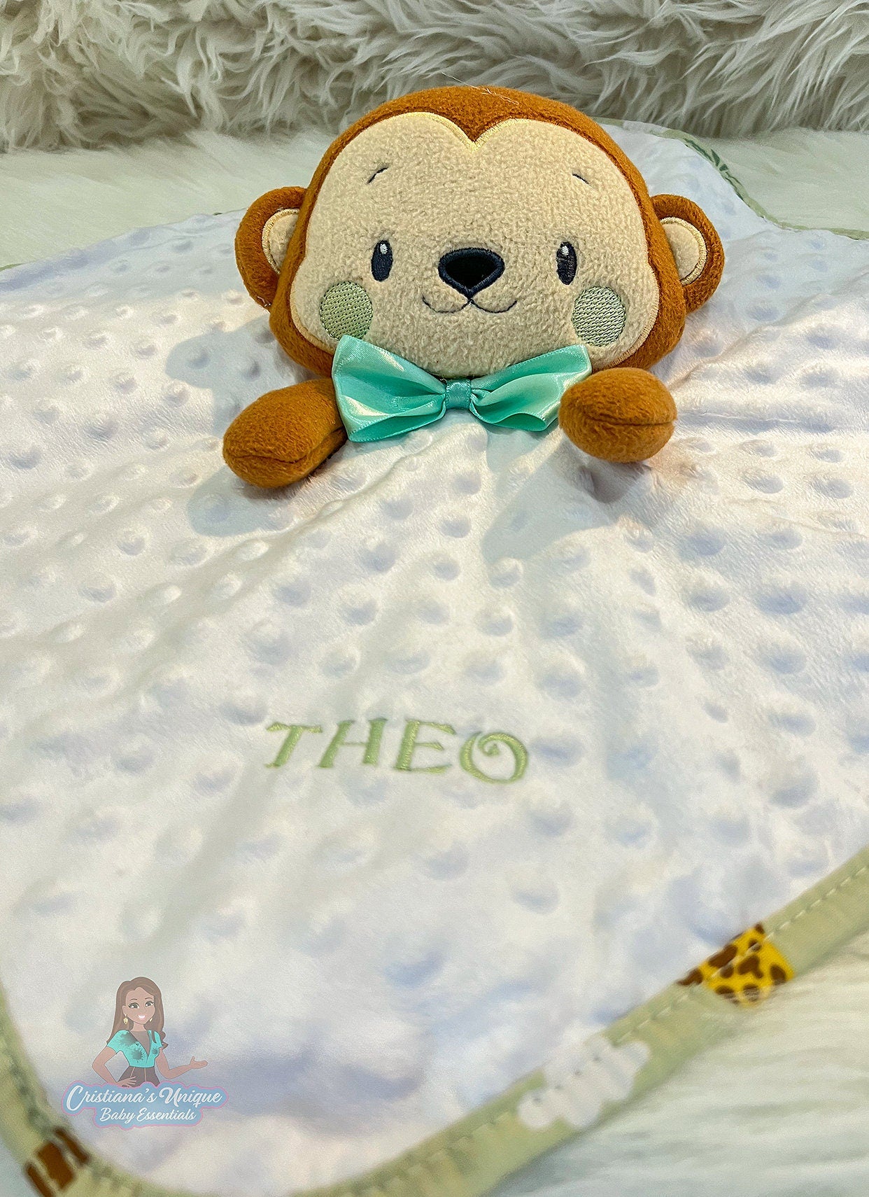 Little Monkey Baby Blanket