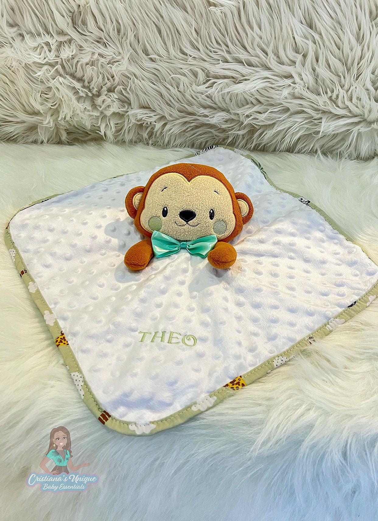 Little Monkey Baby Blanket