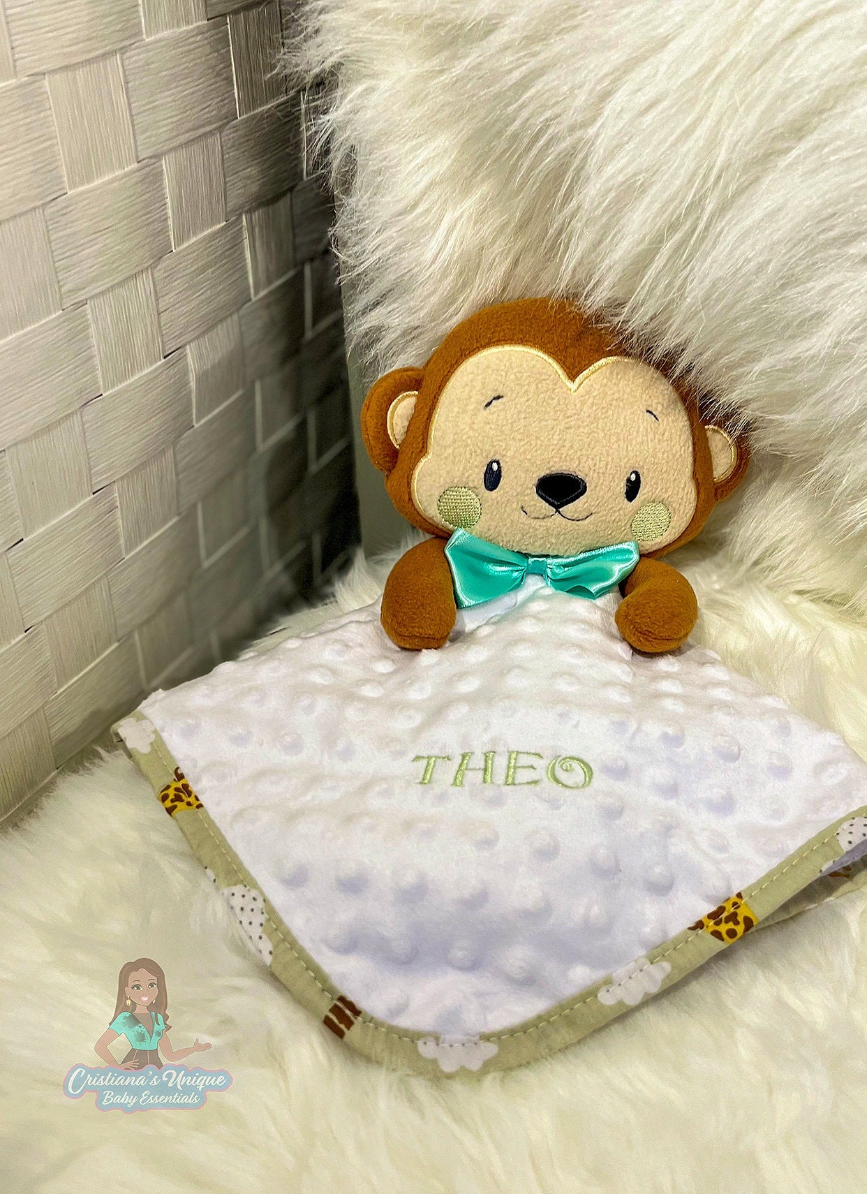 Little Monkey Baby Blanket