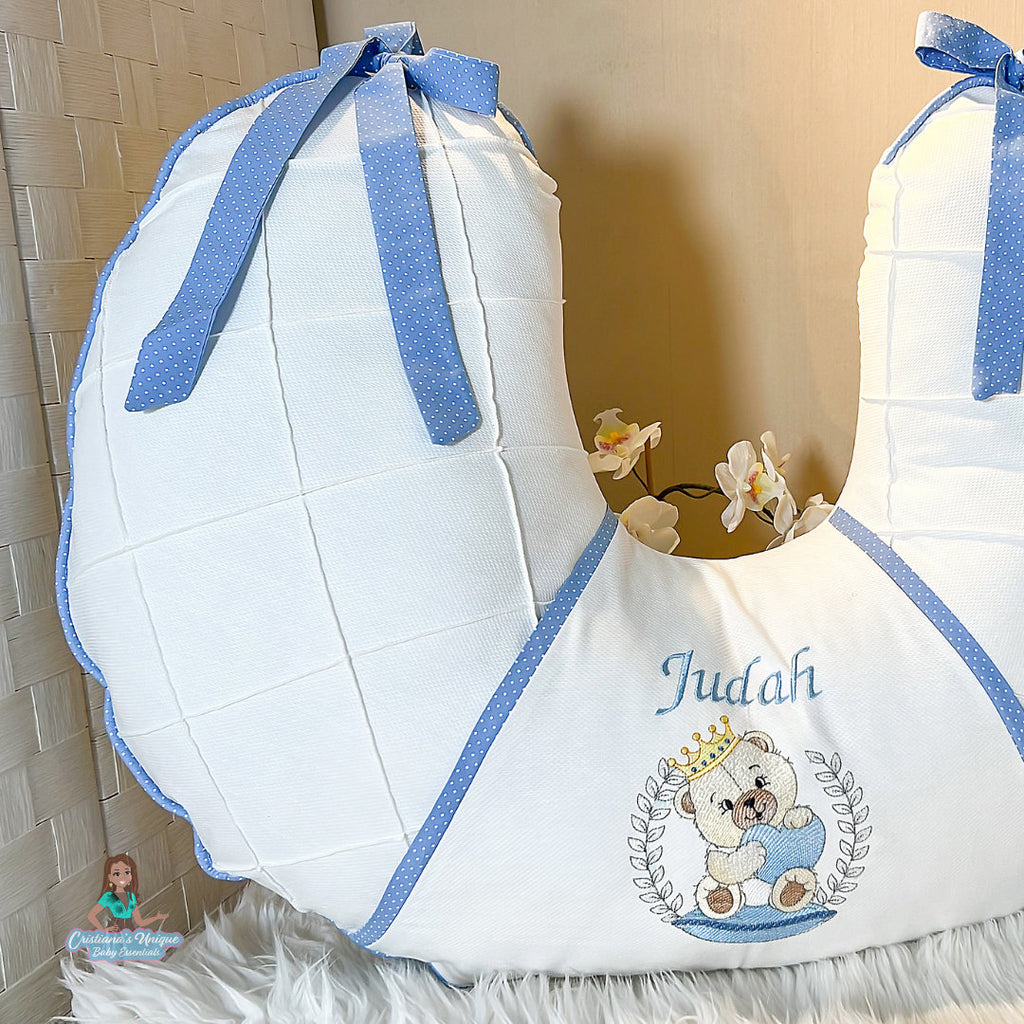 Blue Teddy Bear Nursing Pillow