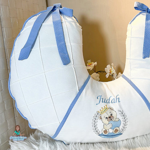 Blue Teddy Bear Nursing Pillow