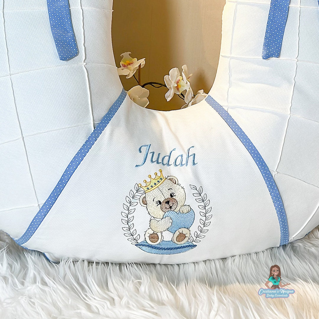 Blue Teddy Bear Nursing Pillow