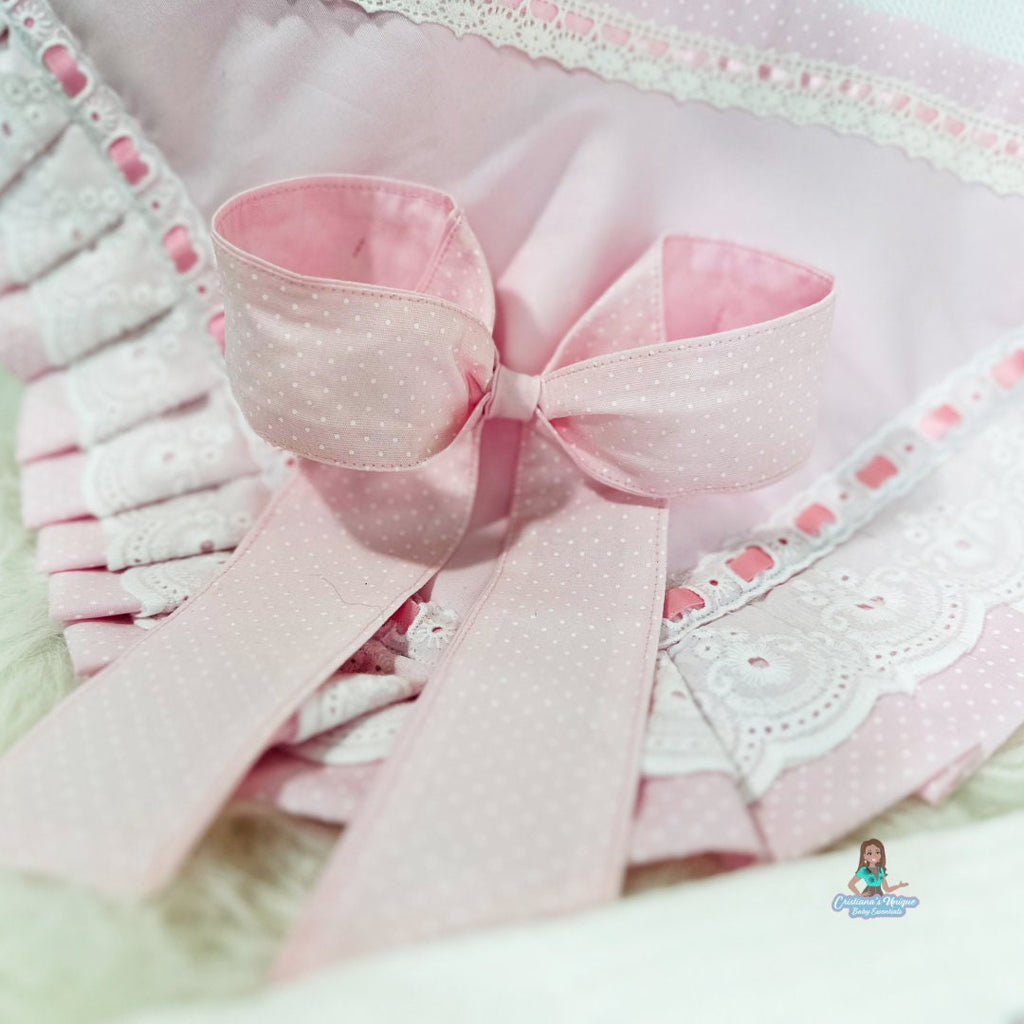 Customizable Pink Teddy Bear Baby Blanket: 100% Cotton Tricoline, Piqué, Plush Fabric