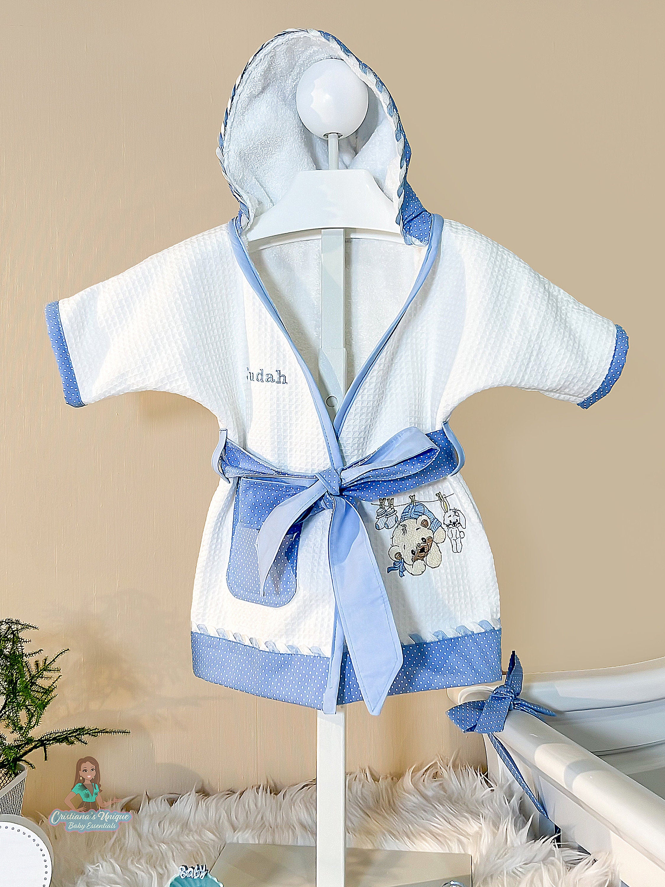 Blue Hooded Towel