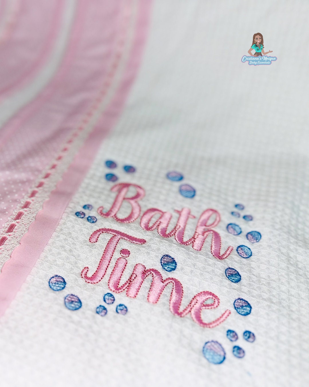 Pink Teddy Bear Hooded Bath Towel