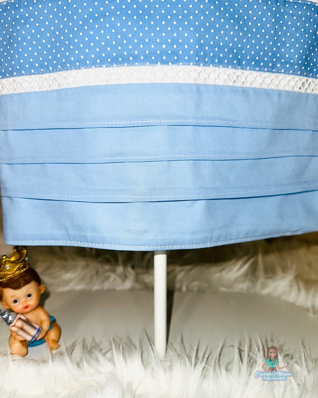 Personalized Embroidered Burp Cloth: 100% Cotton Baby Essential, Floral Design, Soft White/Blue Bear Kit
